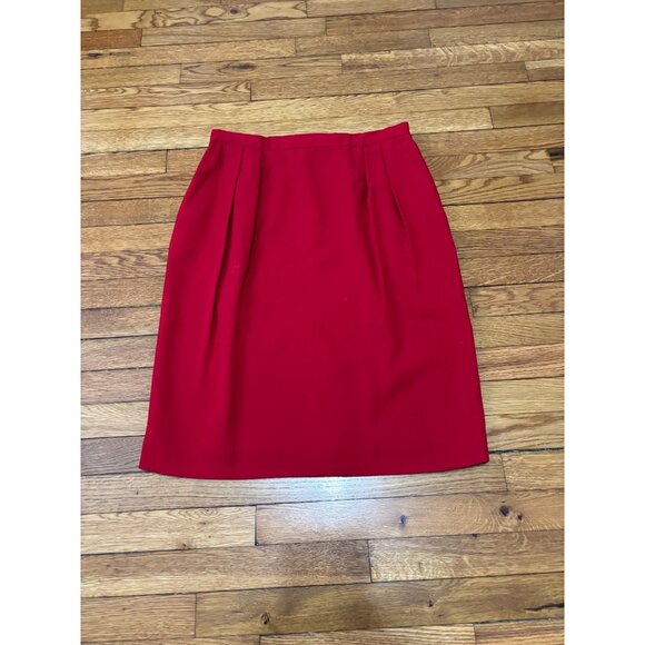 Jones New York Dresses & Skirts - Jones New York Womens Skirt Plus Sz 14W Red Knee Length Career Lined Pleated NWT